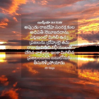 Picture 04 - యిర్మీయా 39:9 TELIRV - అప్పుడు రాజదేహ - Bible Verse Picture