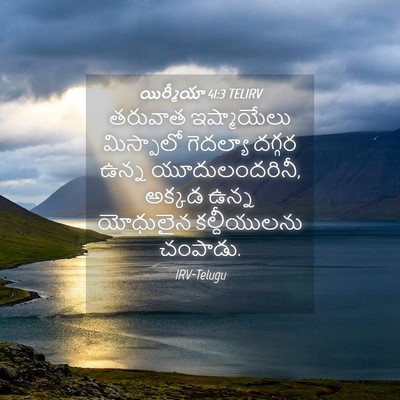 Picture 04 - యిర్మీయా 41:3 TELIRV - తరువాత ఇష్మాయేలు - Bible Verse Picture