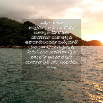 Picture 04 - యిర్మీయా 43:2 TELIRV - అప్పుడు హోషేయా - Bible Verse Picture