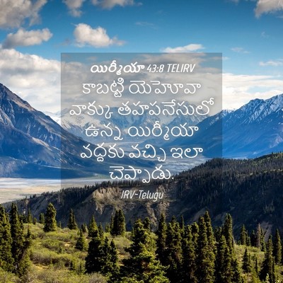 Picture 04 - యిర్మీయా 43:8 TELIRV - కాబట్టి యెహోవా - Bible Verse Picture