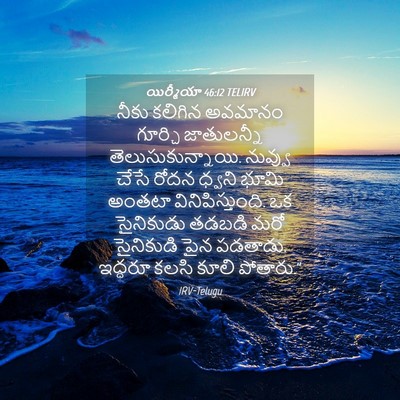 Picture 04 - యిర్మీయా 46:12 TELIRV - నీకు కలిగిన - Bible Verse Picture