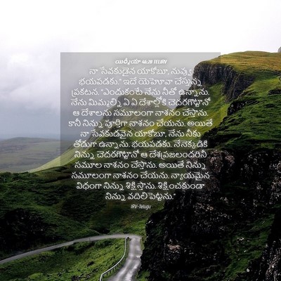 Picture 04 - యిర్మీయా 46:28 TELIRV - నా సేవకుడైన - Bible Verse Picture