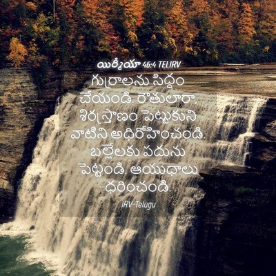 Picture 04 - యిర్మీయా 46:4 TELIRV - గుర్రాలను సిద్ధం - Bible Verse Picture