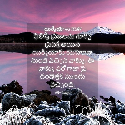 Picture 04 - యిర్మీయా 47:1 TELIRV - ఫిలిష్తీ ప్రజలను - Bible Verse Picture