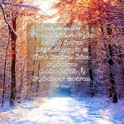 Picture 04 - యిర్మీయా 48:41 TELIRV - కోటలు - Bible Verse Picture