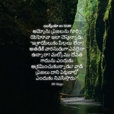 Picture 04 - యిర్మీయా 49:1 TELIRV - అమ్మోను ప్రజలను - Bible Verse Picture