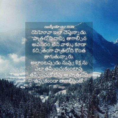 Picture 04 - యిర్మీయా 49:12 TELIRV - యెహోవా ఇలా - Bible Verse Picture
