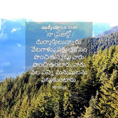 Picture 04 - యిర్మీయా 5:26 TELIRV - నా ప్రజల్లో - Bible Verse Picture