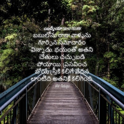 Picture 04 - యిర్మీయా 50:43 TELIRV - బబులోను రాజు - Bible Verse Picture