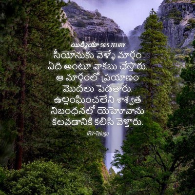 Picture 04 - యిర్మీయా 50:5 TELIRV - సీయోనుకు వెళ్ళే - Bible Verse Picture