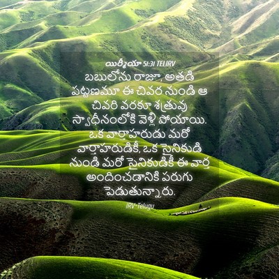Picture 04 - యిర్మీయా 51:31 TELIRV - బబులోను రాజూ, అతడి - Bible Verse Picture