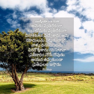 Picture 04 - యిర్మీయా 51:56 TELIRV - ఆమెకు - Bible Verse Picture