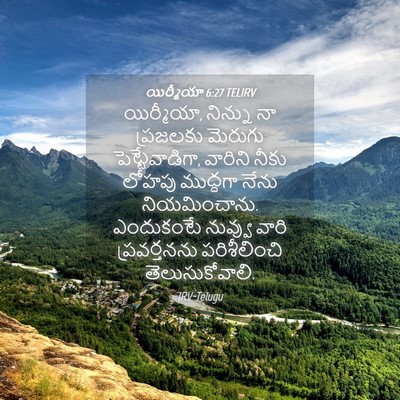 Picture 04 - యిర్మీయా 6:27 TELIRV - యిర్మీయా, నిన్ను - Bible Verse Picture