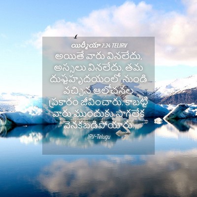 Picture 04 - యిర్మీయా 7:24 TELIRV - అయితే వారు - Bible Verse Picture