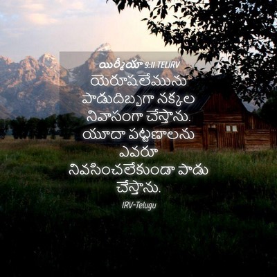 Picture 04 - యిర్మీయా 9:11 TELIRV - యెరూషలేమును - Bible Verse Picture