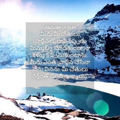 Picture 04 - యెషయా 1:15 TELIRV - మీరు మీ చేతులు - Bible Verse Picture