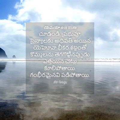 Picture 04 - యెషయా 10:33 TELIRV - చూడండి, ప్రభువూ, - Bible Verse Picture