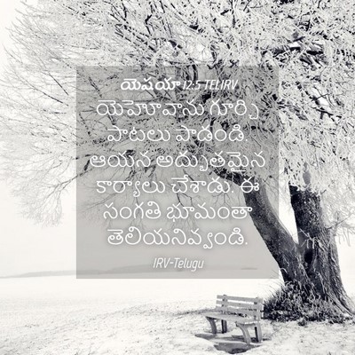 Picture 04 - యెషయా 12:5 TELIRV - యెహోవాను గూర్చి - Bible Verse Picture