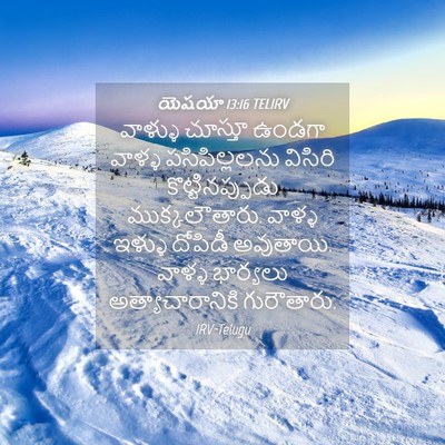 Picture 04 - యెషయా 13:16 TELIRV - వాళ్ళు చూస్తూ - Bible Verse Picture