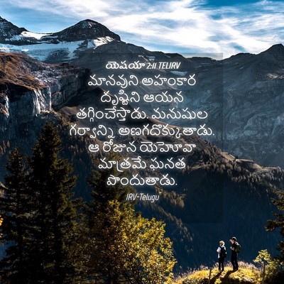 Picture 04 - యెషయా 2:11 TELIRV - మానవుని అహంకార - Bible Verse Picture