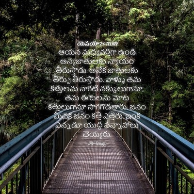 Picture 04 - యెషయా 2:4 TELIRV - ఆయన మధ్యవర్తిగా - Bible Verse Picture