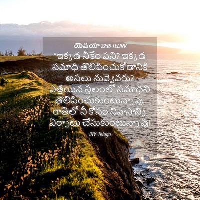 Picture 04 - యెషయా 22:16 TELIRV - “ఇక్కడ నీకేం పని? - Bible Verse Picture