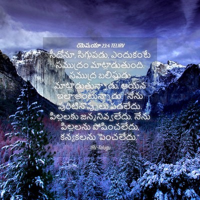 Picture 04 - యెషయా 23:4 TELIRV - సీదోనూ, సిగ్గుపడు, - Bible Verse Picture