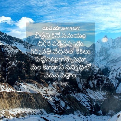 Picture 04 - యెషయా 26:17 TELIRV - బిడ్డని కనే సమయం - Bible Verse Picture