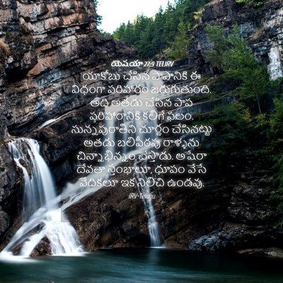 Picture 04 - యెషయా 27:9 TELIRV - యాకోబు చేసిన - Bible Verse Picture
