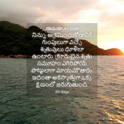 Picture 04 - యెషయా 29:5 TELIRV - నిన్ను - Bible Verse Picture