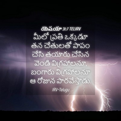 Picture 04 - యెషయా 31:7 TELIRV - మీలో ప్రతి ఒక్కడూ - Bible Verse Picture