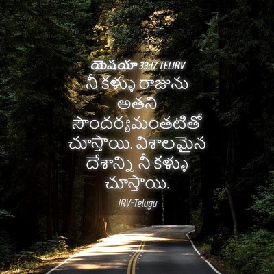 Picture 04 - యెషయా 33:17 TELIRV - నీ కళ్ళు రాజును - Bible Verse Picture