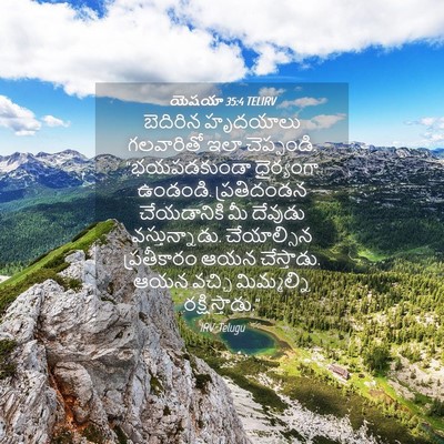 Picture 04 - యెషయా 35:4 TELIRV - బెదిరిన హృదయాలు - Bible Verse Picture
