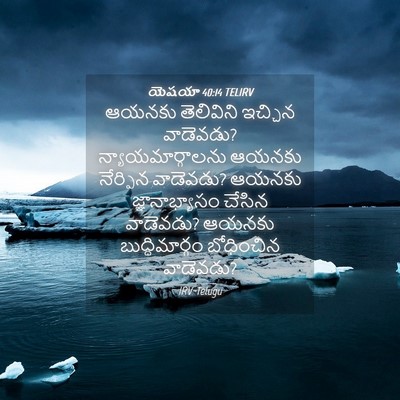 Picture 04 - యెషయా 40:14 TELIRV - ఆయనకు తెలివిని - Bible Verse Picture