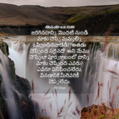 Picture 04 - యెషయా 41:26 TELIRV - జరిగినదాన్ని - Bible Verse Picture
