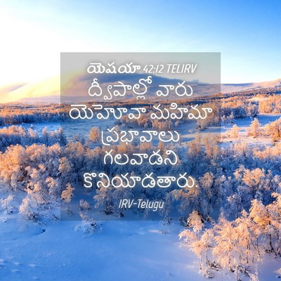 Picture 04 - యెషయా 42:12 TELIRV - ద్వీపాల్లో వారు - Bible Verse Picture