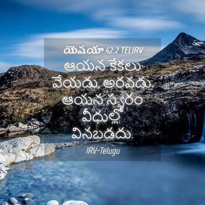 Picture 04 - యెషయా 42:2 TELIRV - ఆయన కేకలు వేయడు, - Bible Verse Picture