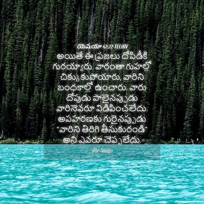 Picture 04 - యెషయా 42:22 TELIRV - అయితే ఈ ప్రజలు - Bible Verse Picture