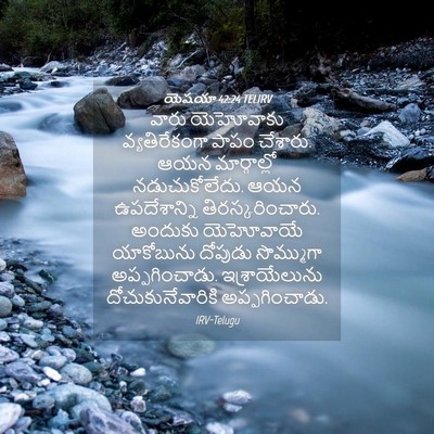 Picture 04 - యెషయా 42:24 TELIRV - వారు యెహోవాకు - Bible Verse Picture