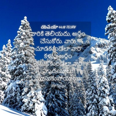 Picture 04 - యెషయా 44:18 TELIRV - వారికి తెలియదు, - Bible Verse Picture