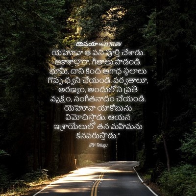 Picture 04 - యెషయా 44:23 TELIRV - యెహోవా ఆ పని - Bible Verse Picture