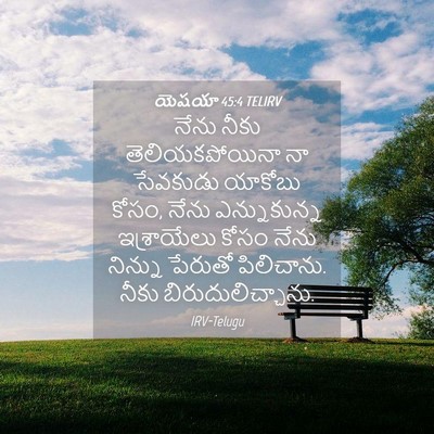 Picture 04 - యెషయా 45:4 TELIRV - నేను నీకు - Bible Verse Picture