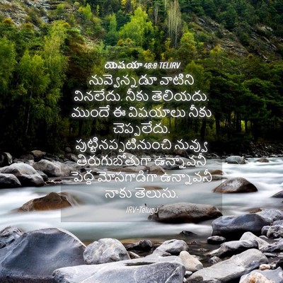 Picture 04 - యెషయా 48:8 TELIRV - నువ్వెన్నడూ - Bible Verse Picture