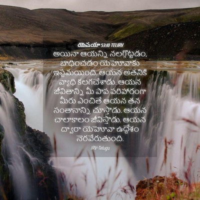 Picture 04 - యెషయా 53:10 TELIRV - అయినా ఆయన్ని - Bible Verse Picture