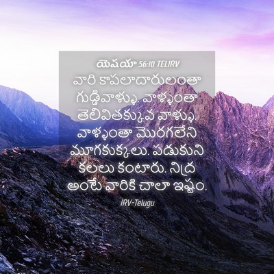 Picture 04 - యెషయా 56:10 TELIRV - వారి - Bible Verse Picture