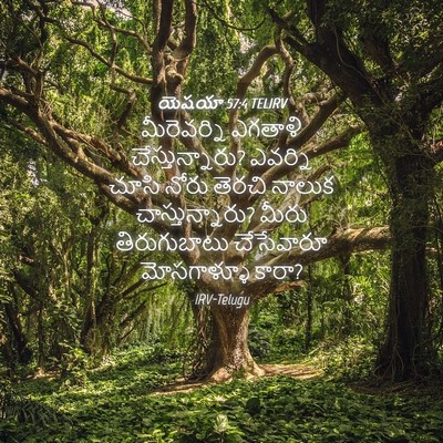 Picture 04 - యెషయా 57:4 TELIRV - మీరెవర్ని ఎగతాళి - Bible Verse Picture
