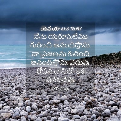 Picture 04 - యెషయా 65:19 TELIRV - నేను యెరూషలేము - Bible Verse Picture