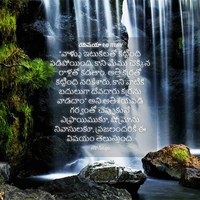 Picture 04 - యెషయా 9:10 TELIRV - “వాళ్ళు ఇటుకలతో - Bible Verse Picture