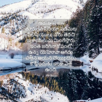 Picture 04 - యెషయా 9:12 TELIRV - తూర్పున సిరియా, - Bible Verse Picture