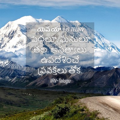 Picture 04 - యెషయా 9:15 TELIRV - పెద్దలూ, ఘనులూ తల. - Bible Verse Picture